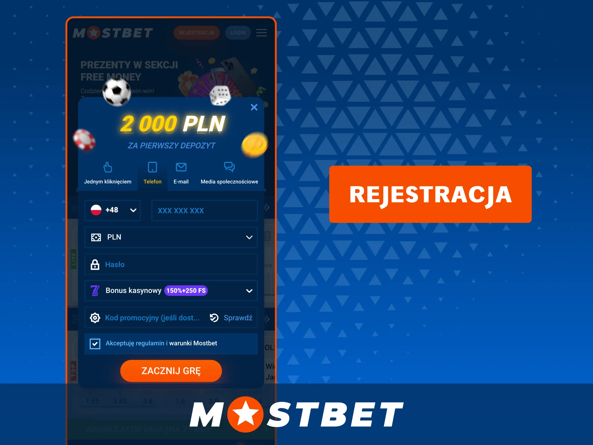 Zarejestruj się w aplikacji Mostbet i zacznij grać od razu.