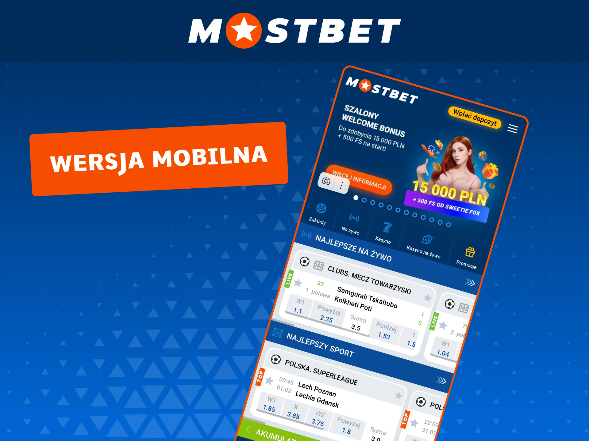 Korzystaj z wersji mobilnej Mostbet i graj bez instalacji aplikacji.