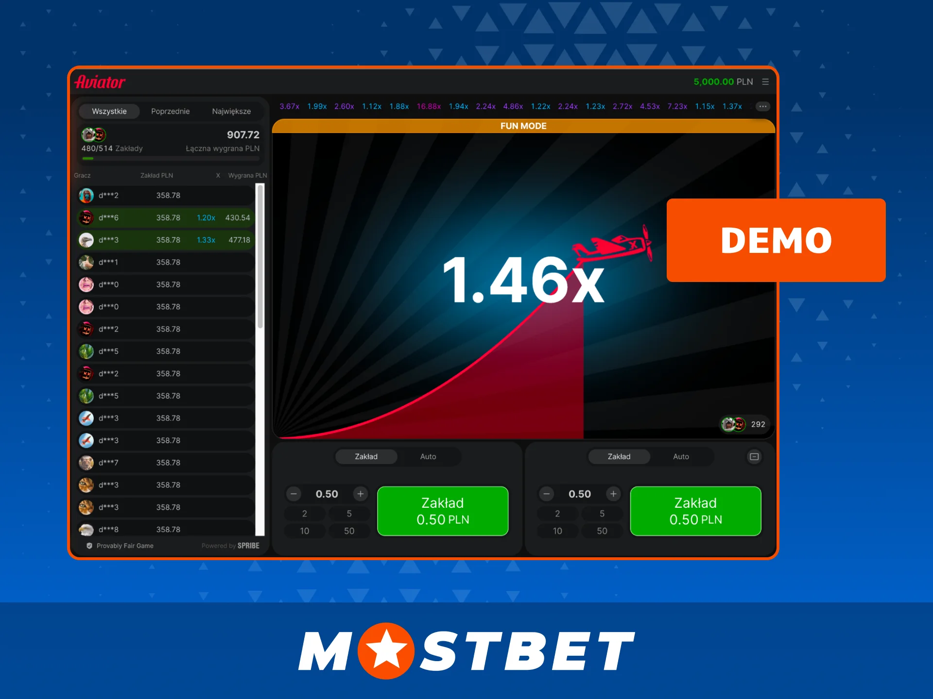 Graj w Mostbet Aviator Demo, aby ćwiczyć strategie na wirtualnych kredytach przed grą za prawdziwe pieniądze.