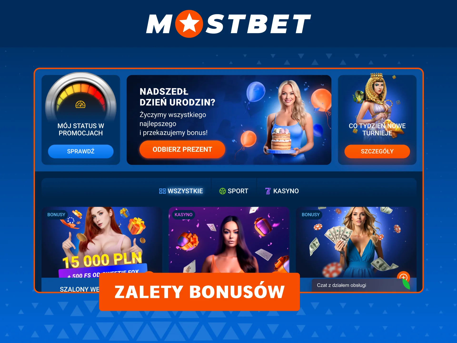 Korzystaj z bonusów Mostbet i graj dłużej dzięki dodatkowym środkom.