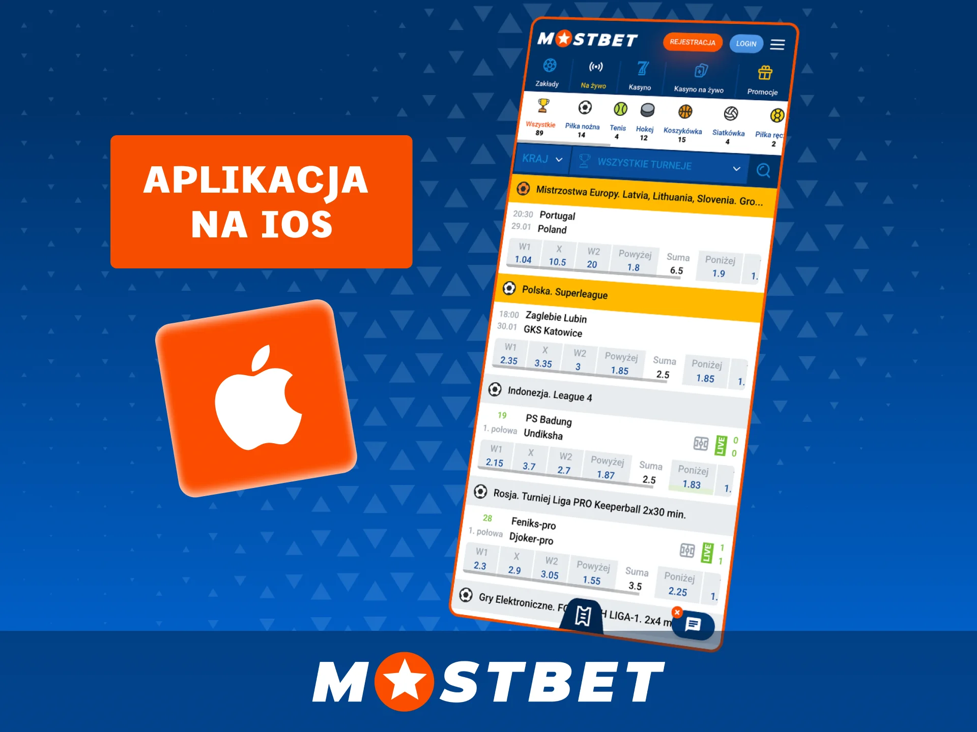 Pobierz aplikację Mostbet na iOS z App Store i graj w kasyno i zakłady sportowe.