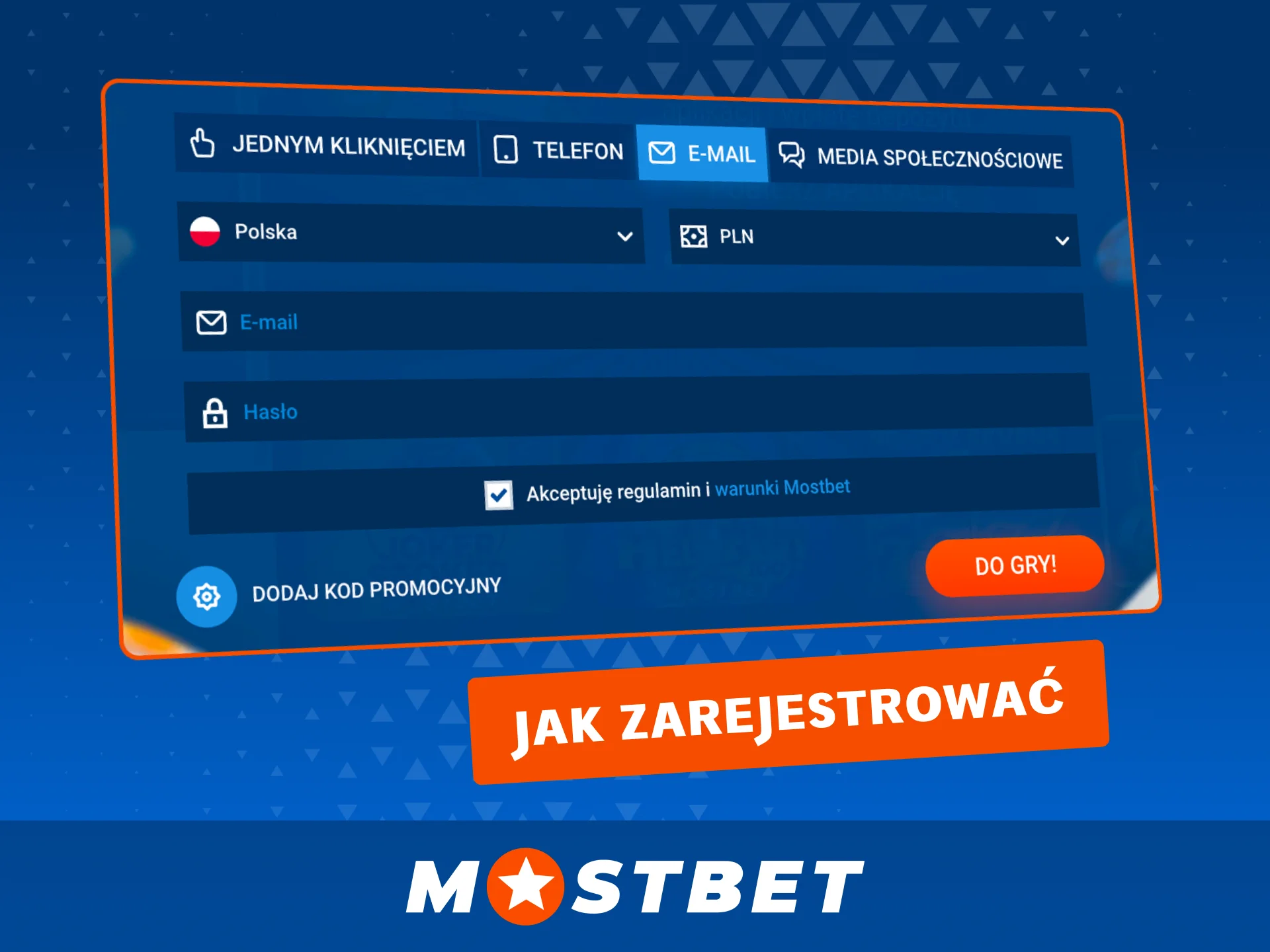 Zarejestruj się w Mostbet Polska w kilka minut i zacznij grać.