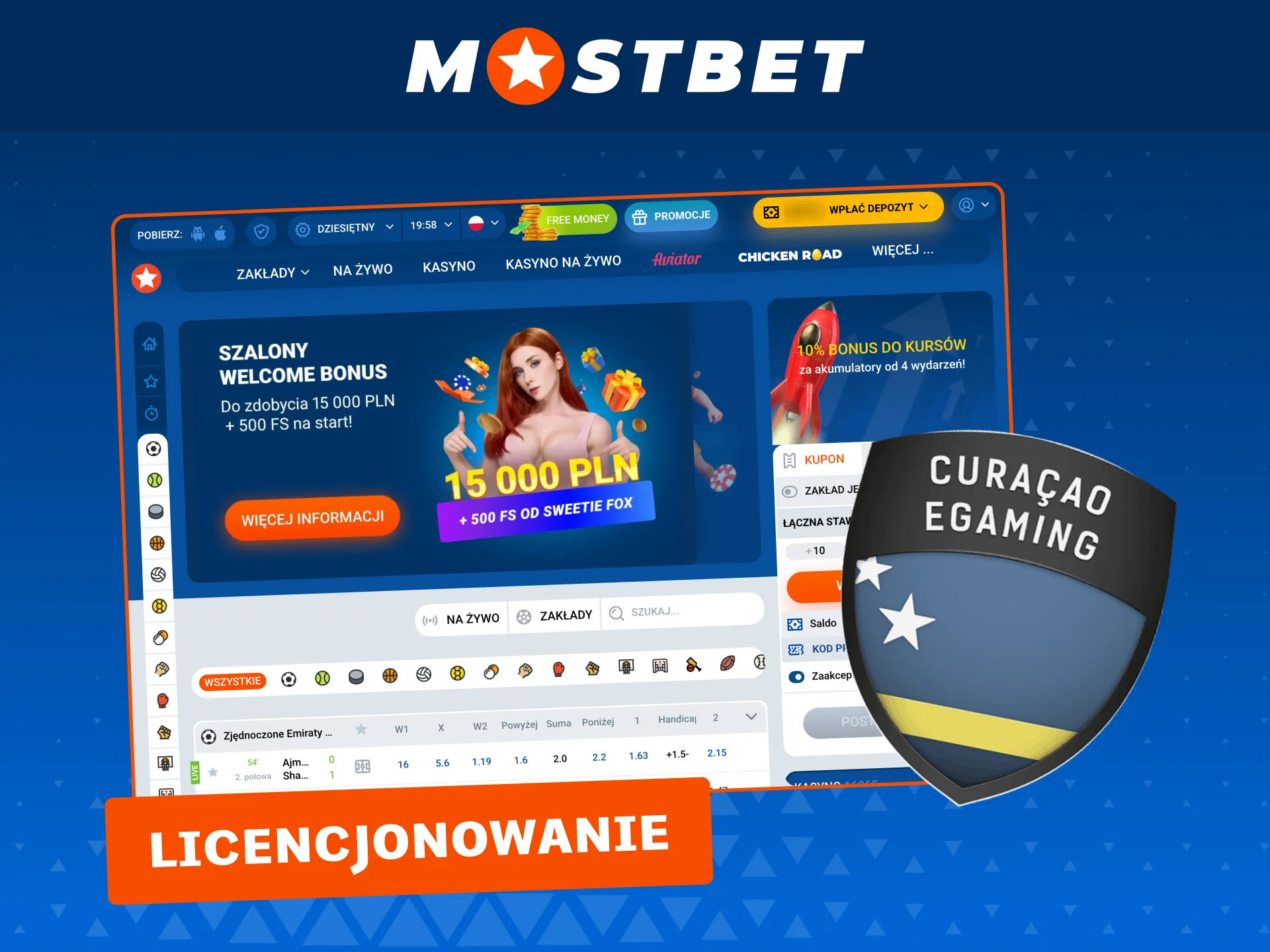 Graj legalnie z Mostbet dzięki międzynarodowej licencji hazardowej.