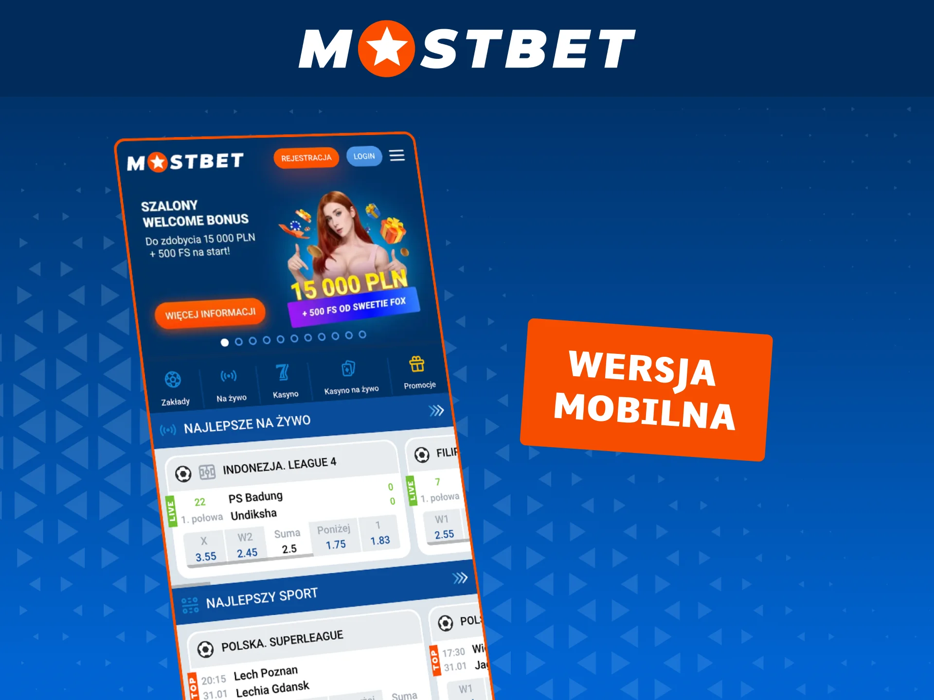 Korzystaj z mobilnej wersji Mostbet i graj w kasyno i zakłady bez instalacji.