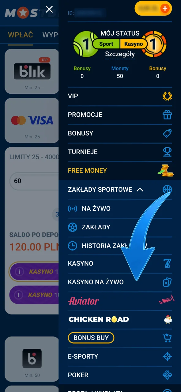 Otwórz Mostbet kasyno live i graj z prawdziwymi krupierami.