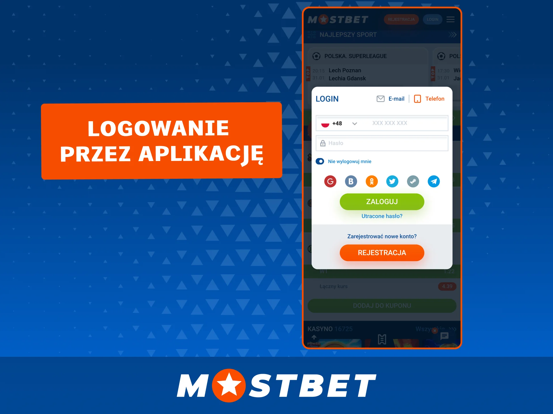 Zaloguj się do Mostbet w aplikacji mobilnej i uzyskaj szybki dostęp do konta.