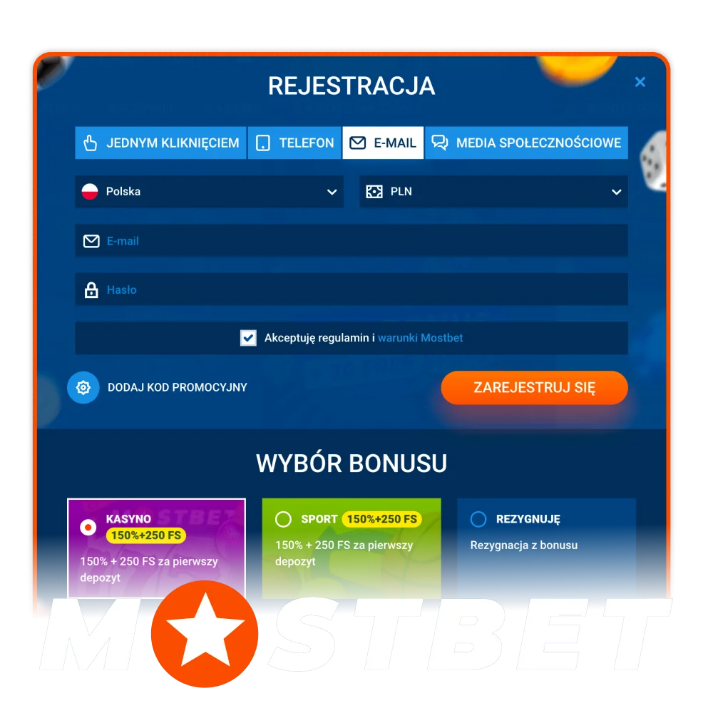 Utwórz konto w Mostbet PL i uzyskaj pełny dostęp do kasyna i sportu.