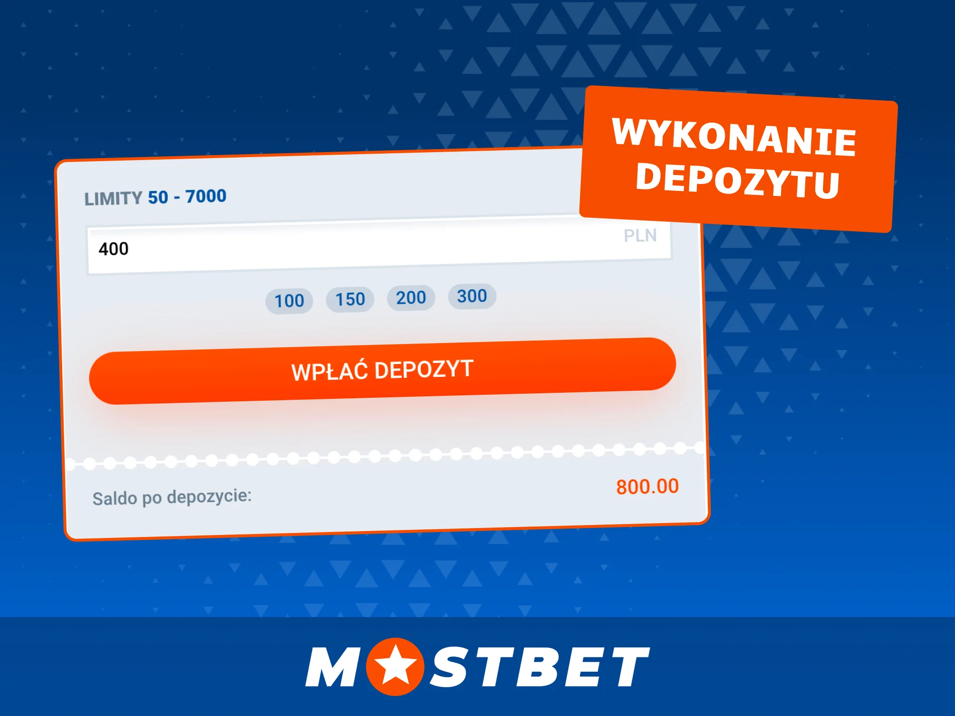 Wpłać pierwszy depozyt w Mostbet i zacznij obstawiać.