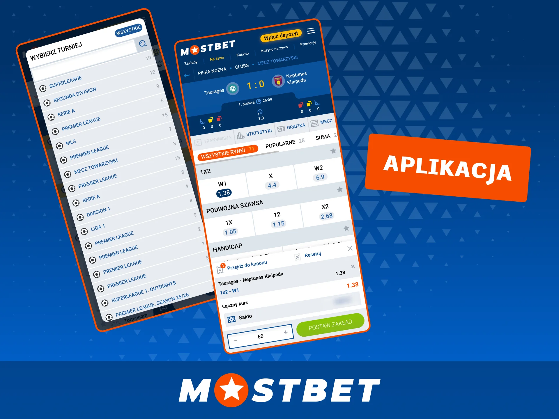 Obstawiaj piłkę nożną w aplikacji Mostbet i miej zakłady zawsze pod ręką.