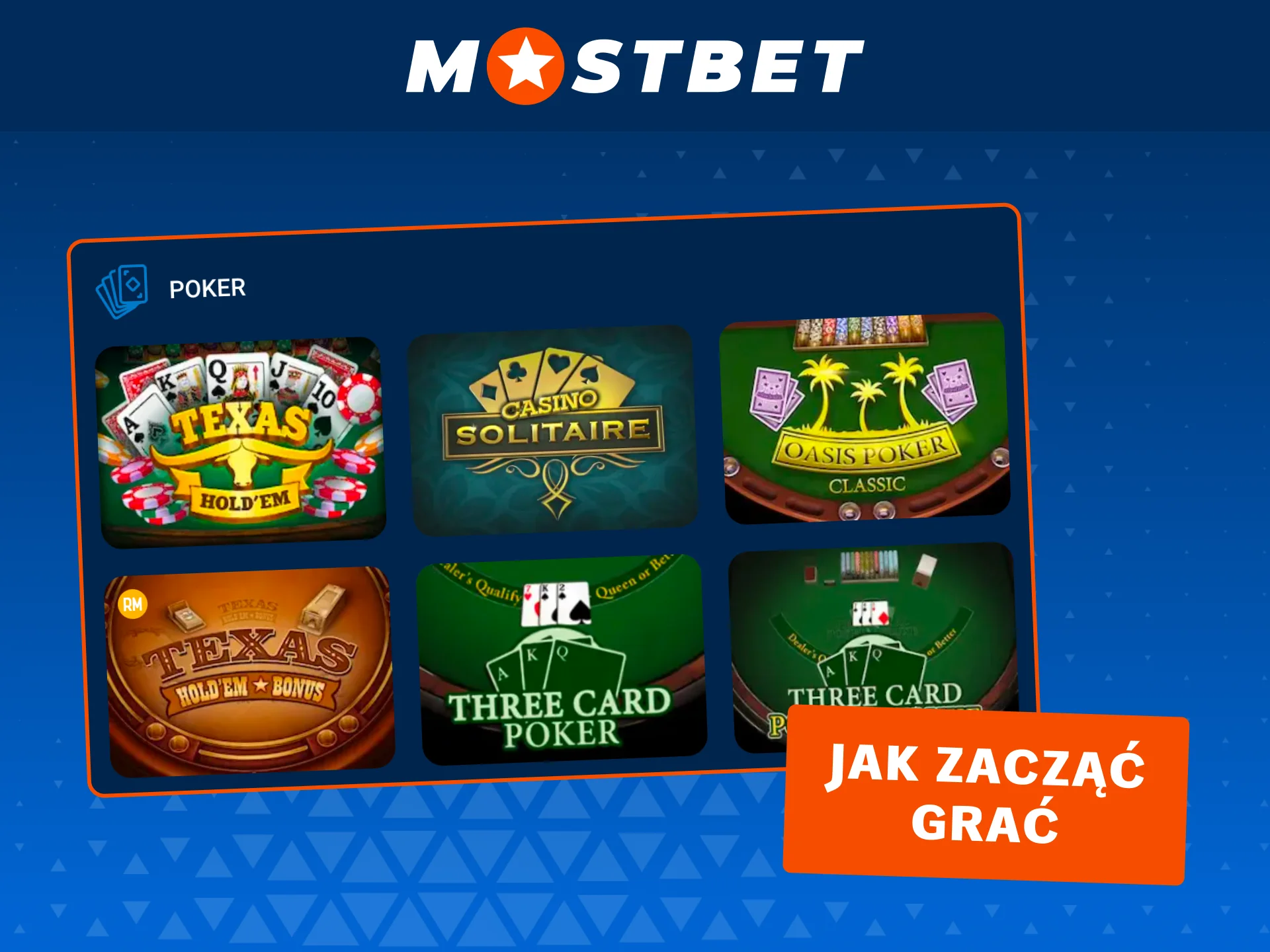 Zarejestruj się na Mostbet i zacznij grać w poker w kilka chwil.