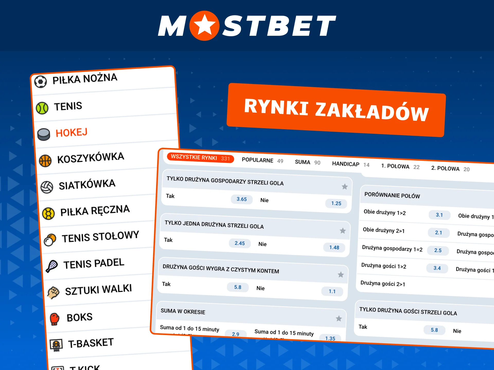 Obstawiaj handicapy oraz sumy w Mostbet, kontroluj swoją strategię.
