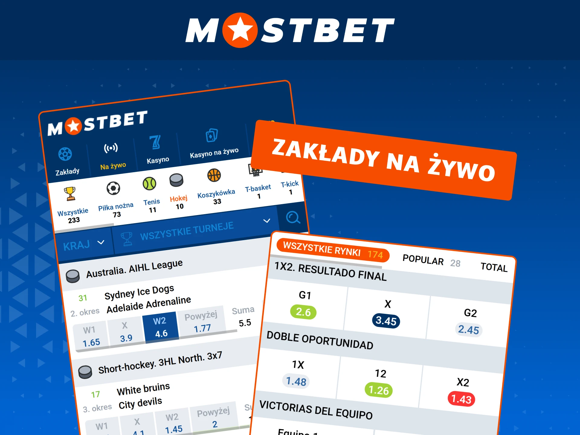 Obstawiaj hokej na żywo w Mostbet i ciesz się emocjami w czasie rzeczywistym.