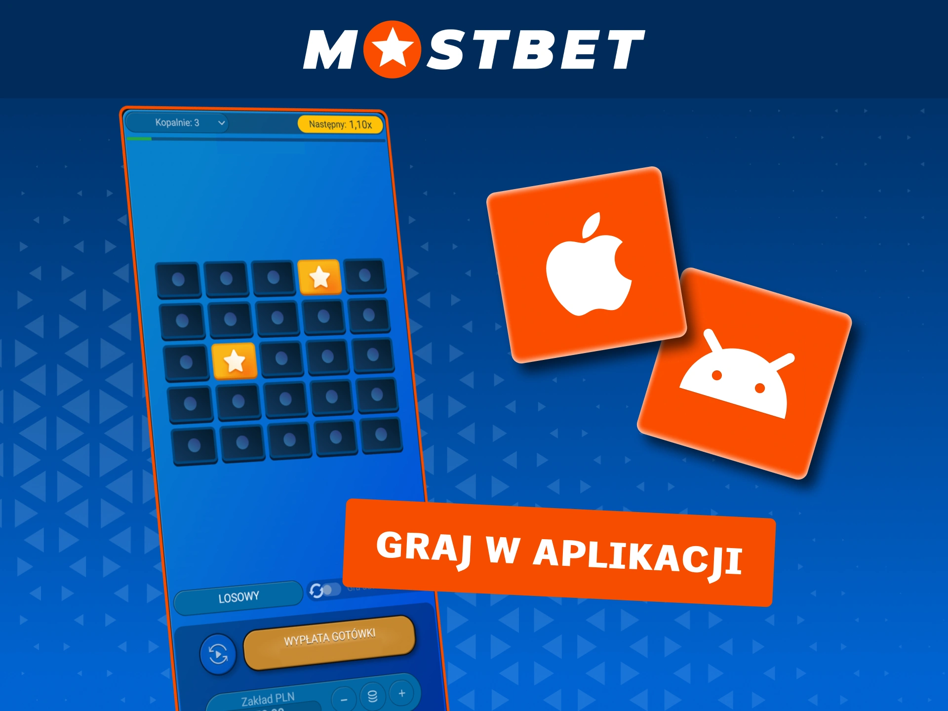 Pobierz aplikację Mostbet i graj w Mines wygodnie na swoim telefonie.