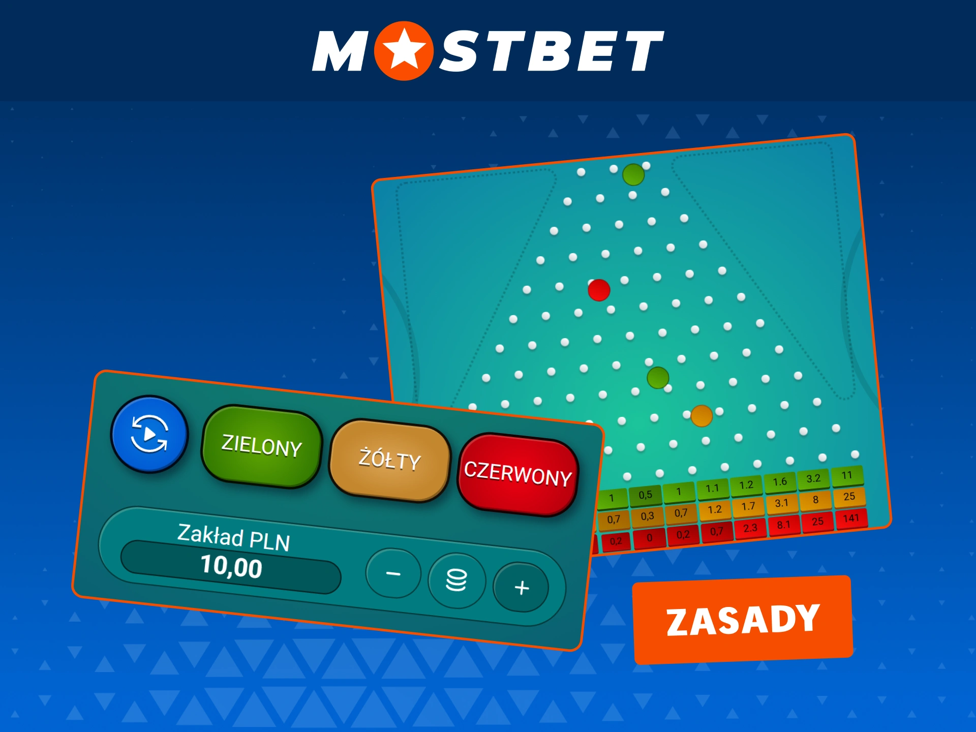 Sprawdź recenzję i zasady gry w Plinko na oficjalnej stronie Mostbet.