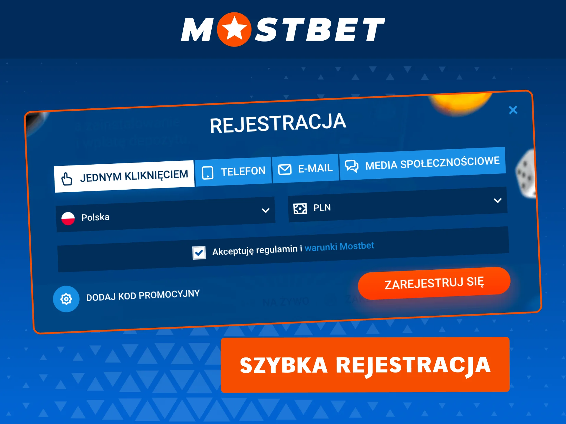 Wybierz rejestrację jednym kliknięciem w Mostbet, załóż konto natychmiast.