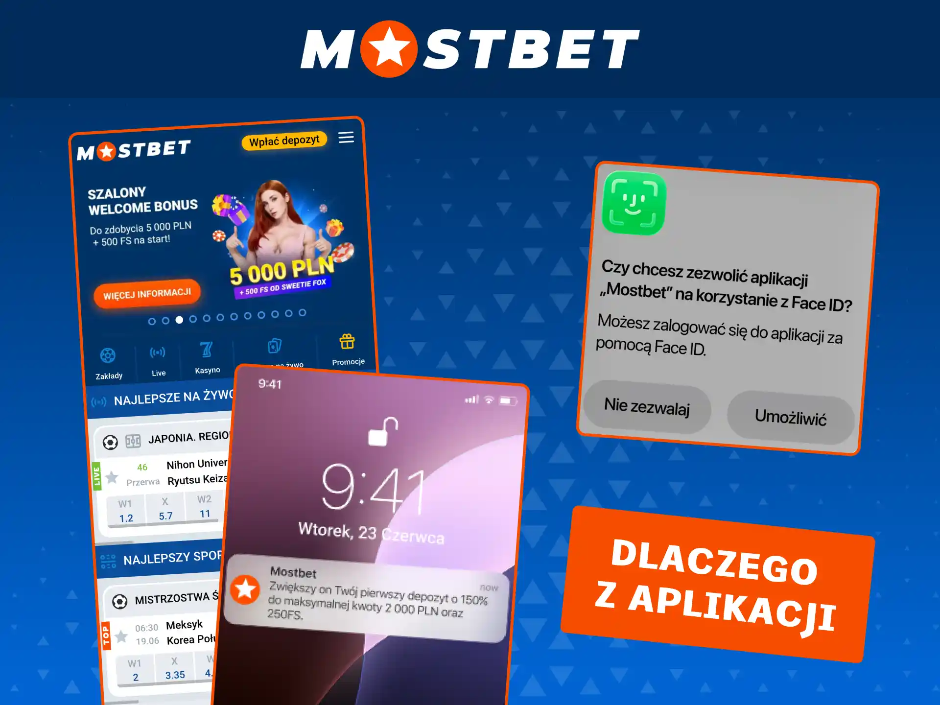 Graj stabilnie bez żadnych blokad dzięki oficjalnej aplikacji Mostbet.