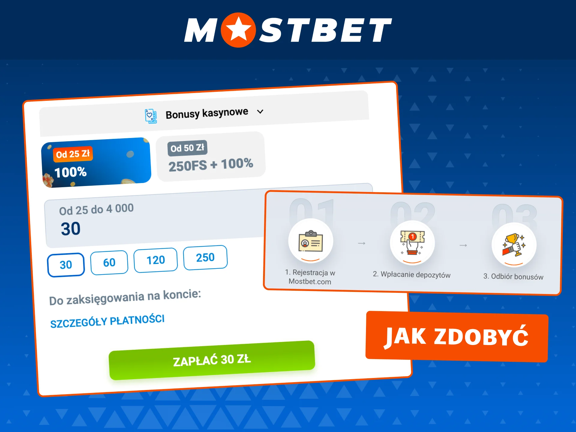 Dokonaj pierwszego depozytu w Mostbet, aby aktywować swój bonus.